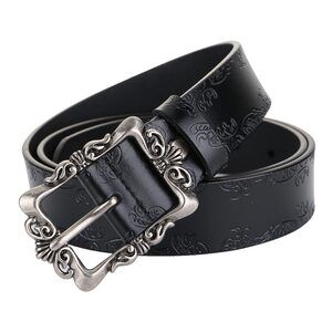 9751 Womens Belts For Jeans Dress Women Black Belt Goth Western Woman